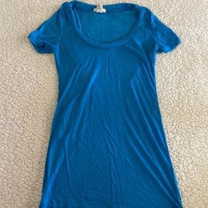 Blue U shaped tee